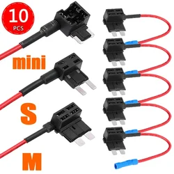 Car Fuse Holder Add-a-circuit MINI SMALL MEDIUM TAP Adapter Micro Mini Standard Blade Car Fuse with holder