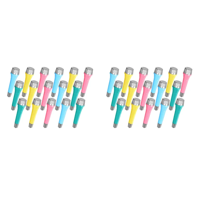 

32 Pack Plastic Microphones, Colorful Fake Microphone For Goody Bag Fillers And Birthday Party Favors