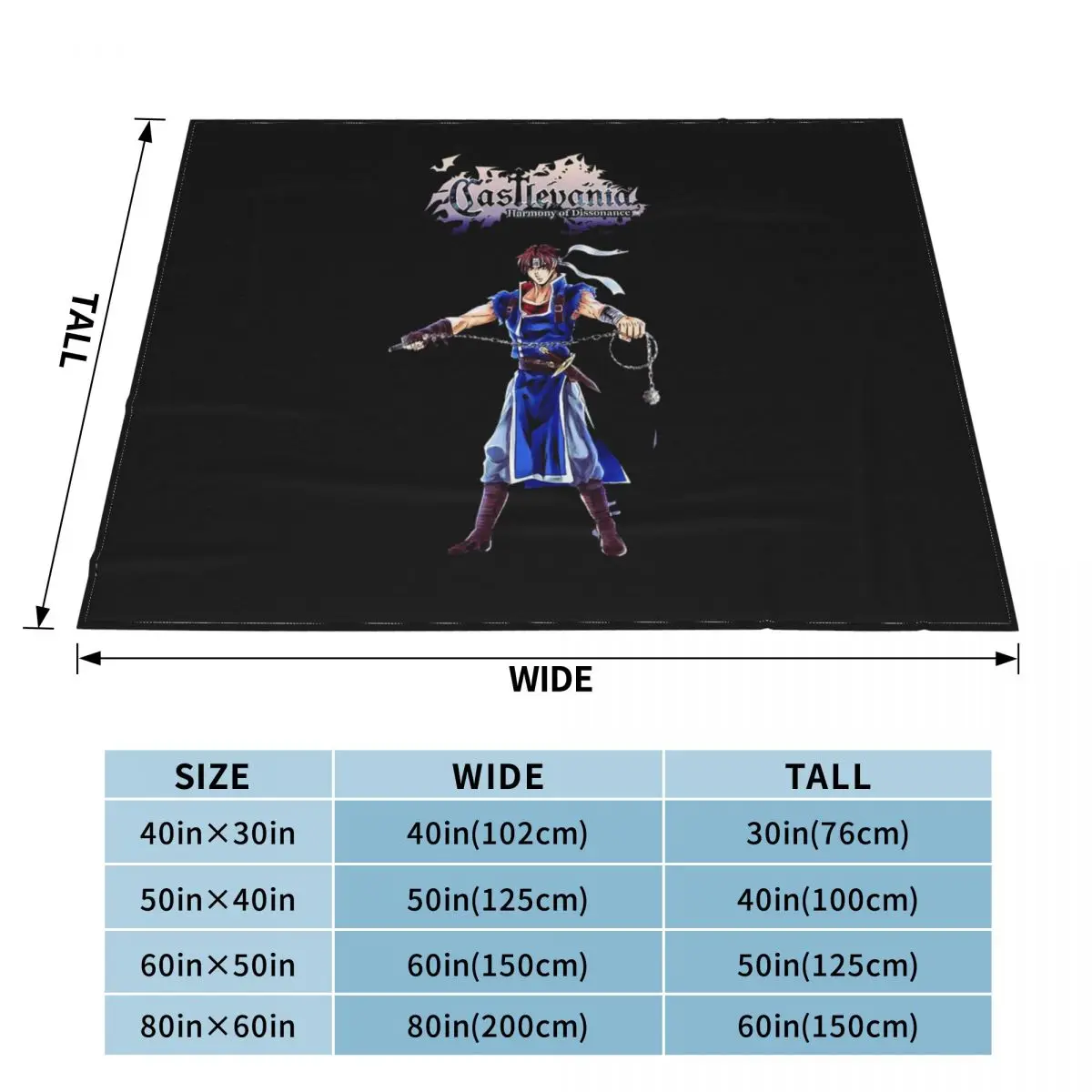 Castlevania Blankets Soft Warm Flannel Throw Blanket Bedspread for Bed Living room Picnic Travel Home Couch