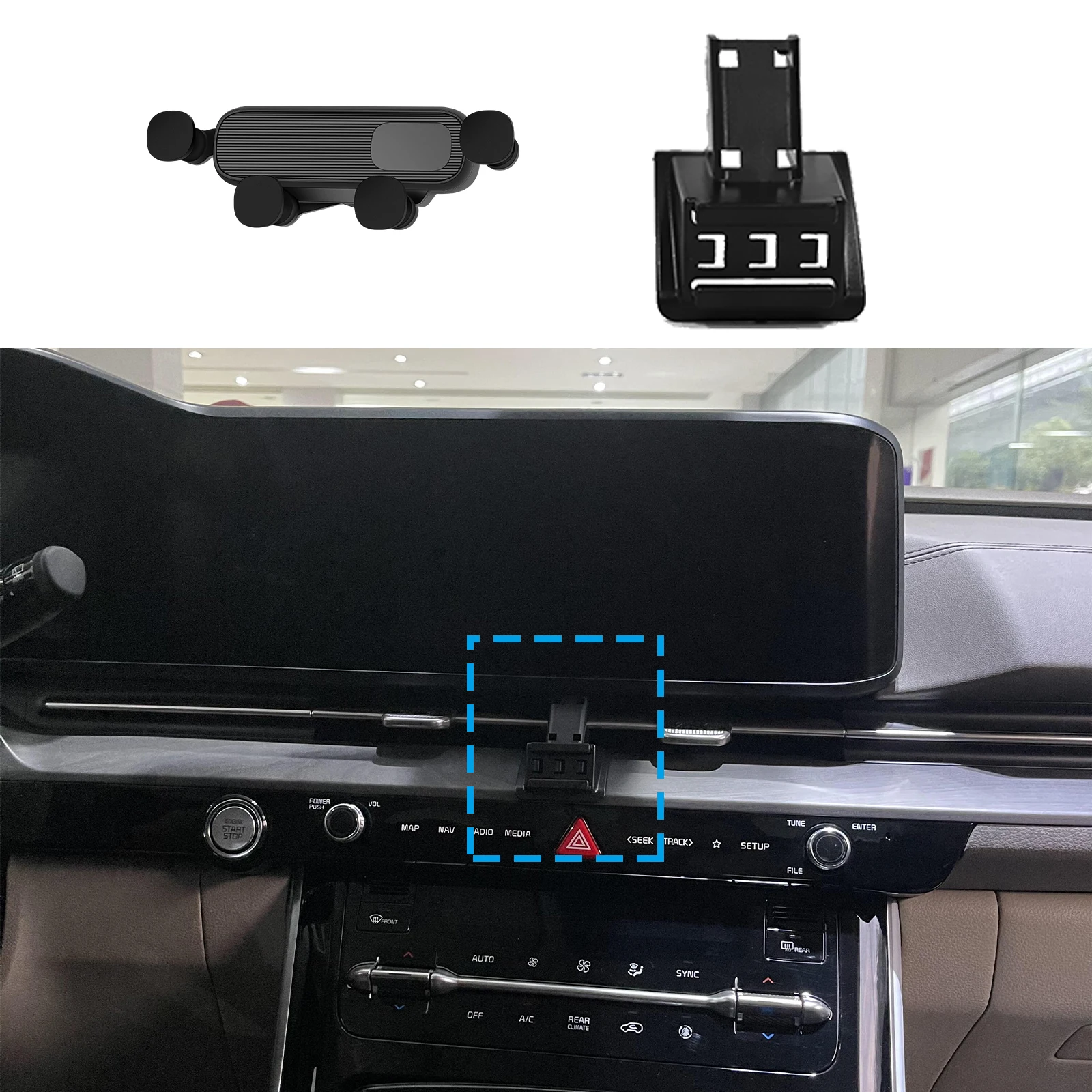 

GPS Bracket Navigation Car Mobile Phone Holde Stand Auto for Kia Carnival KA4 Kia Sedona Grand Carnival 2021 2022 2023 2024