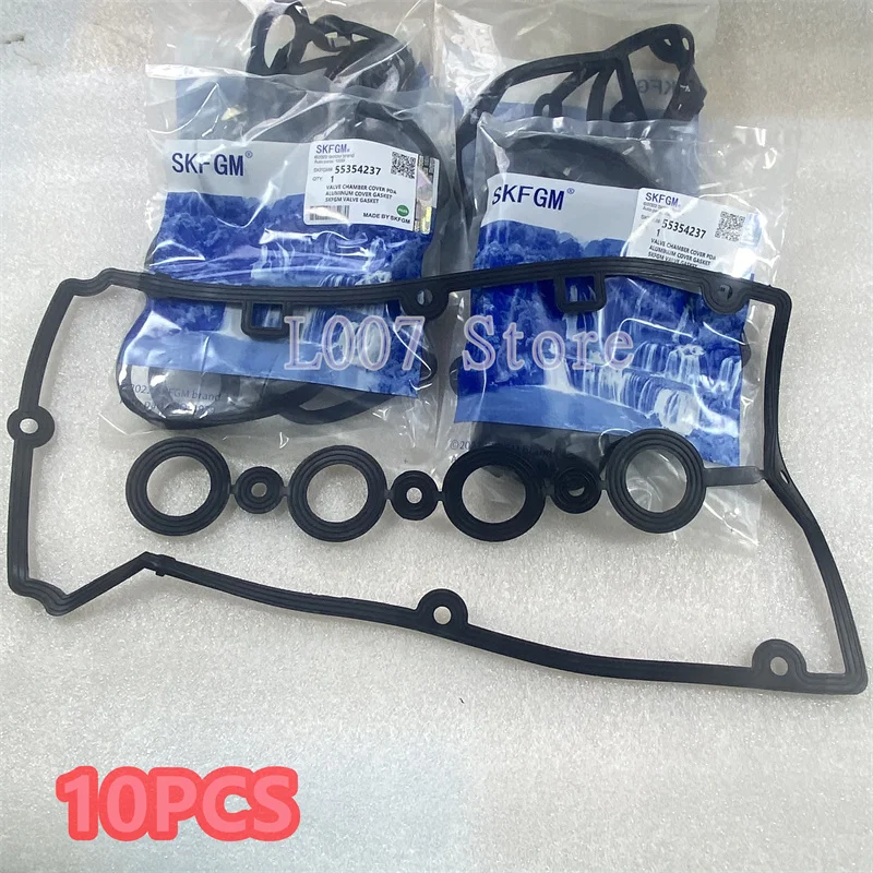 10PCS Aluminum CAMSHAFT COVER GASKET Valve Cover Gasket For Chevrolet Cruze Sonic Opel Saturn Astra Pontiac Vauxhall 55354237