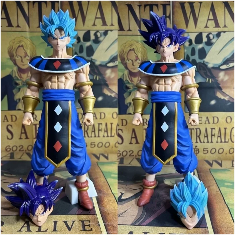 Hot Sale Dragon Ball Goku Anime Action Figures Belus Edition Gk 2 Head Handmade Statue Anime Model Beijita  Desktop Birthday Gif