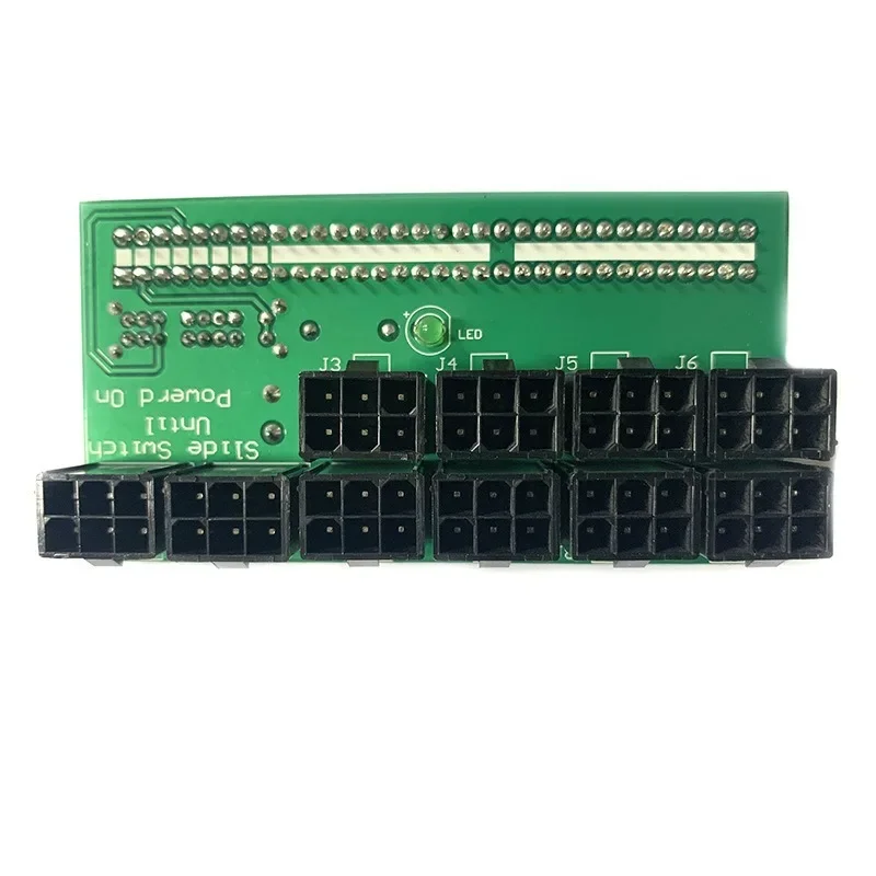 Les pièces conviennent à la carte de conversion d'alimentation du serveur, carte adaptateur ATX64P6, adaptateur 12V, carte graphique 6P, 10 ports à démarrage automatique