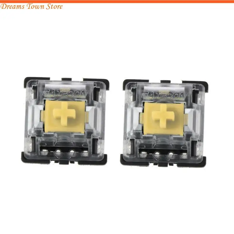 

HX6A 10PCS Dustproof Linear Yellow Switch for Mechanical Keyboard Clear