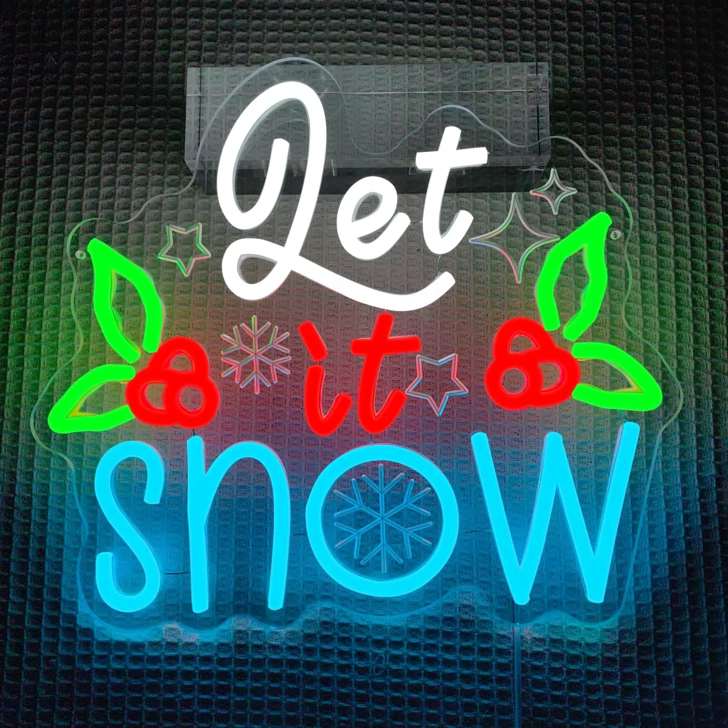 Let It Snow LED Neon Sign USB Neon Light Christmas Winter Holiday Home Window Fireplace Wall Decor Xmas Party Gift For Family