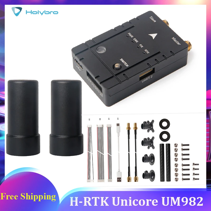 

Holybro H-RTK Unicore UM982 (двойная антенна) RTK GPS обеспечивает высокоточное информация о позиционировании для RC FPV Drone