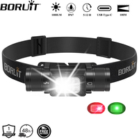 BORUiT HP360 LED Headlamp 1000LM Powerful Type-C Rechargesble Headlight Waterproof Camping Fishing Head Torch Emergency Lantern