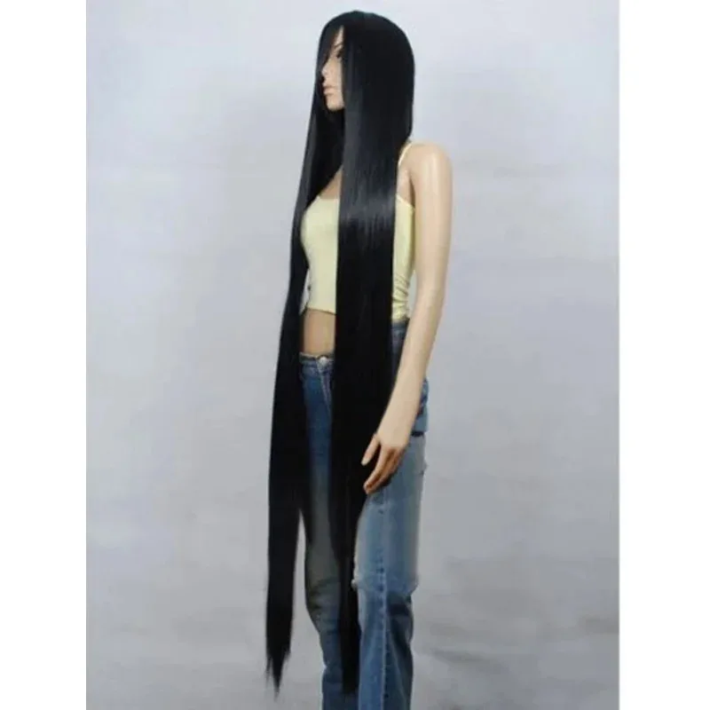 200 سنتيمتر/79 "150 سنتيمتر/59" 120 سنتيمتر/47 "100 سنتيمتر/39" 80 سنتيمتر/32" Bla طويل شعر مستعار مستقيم مقاومة للحرارة الشعر الاصطناعية C #2