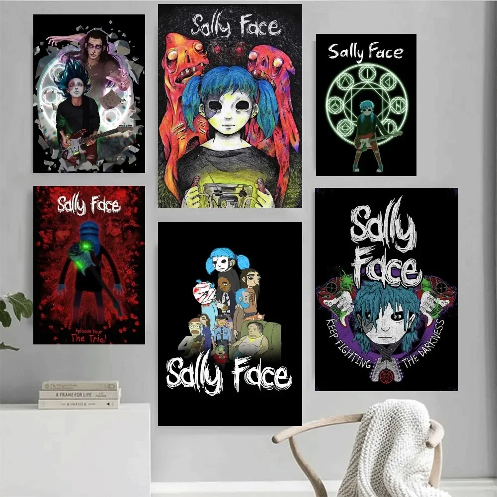 Jogo Sally Face Poster Home Office Parede Quarto Sala de estar Decoração de cozinha Pintura