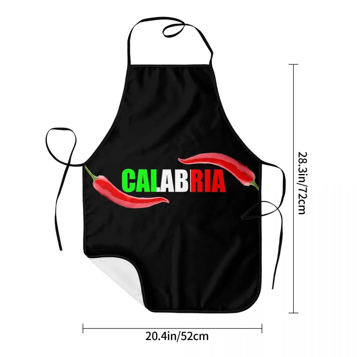 Calabria Peperoncino,Tricolore Italy Apron Chef Cooking Baking Tablier Waterproof Bib Kitchen Cleaning Pinafore for Women Men