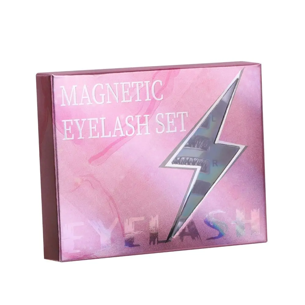 DIY Magnetic Suction False Eyelashes Makeup Long Lasting Cat Eye Fake Lashes Fluffy Reusable Faux Mink Lashes Makeup Tools