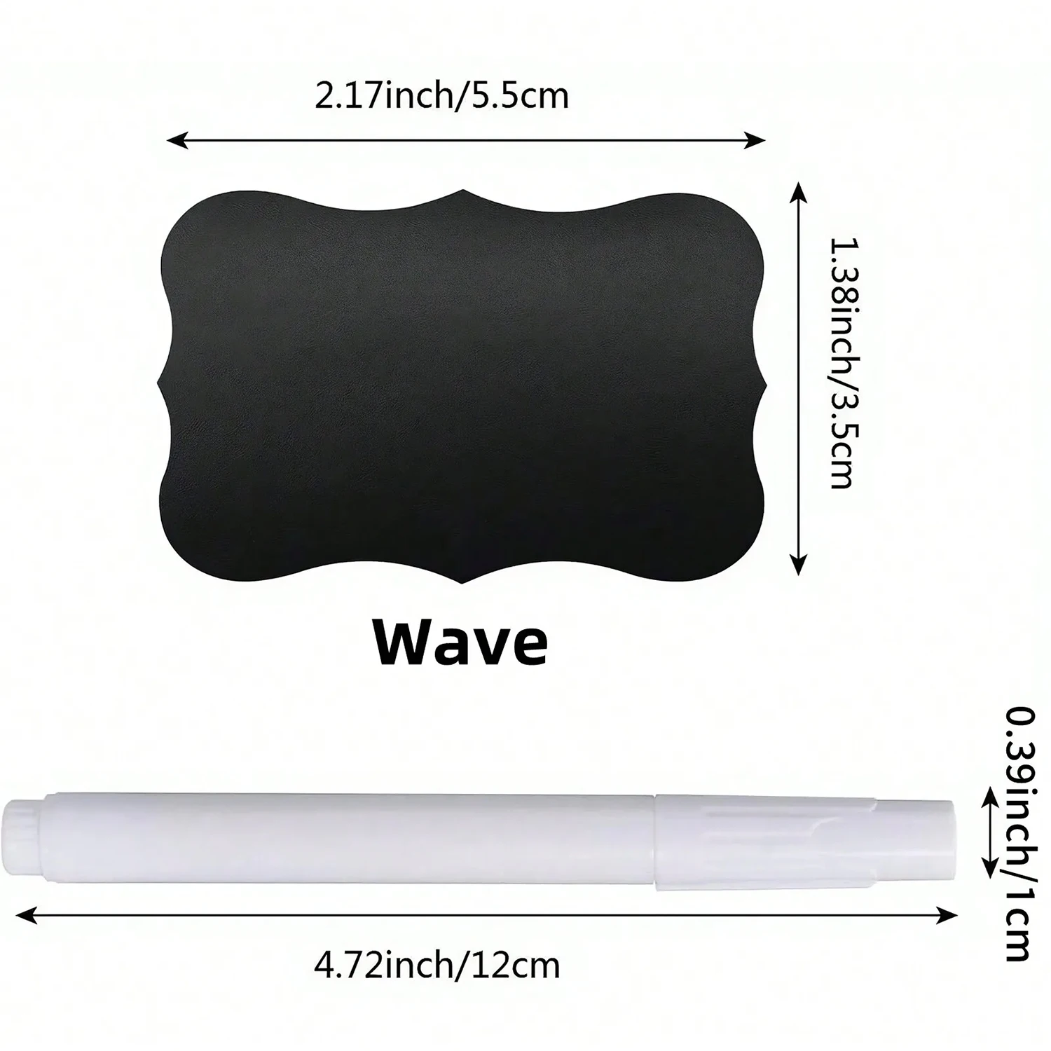 120Pcs/Roll 3 Styles Removable Blackboard Stickers With Erasable Pen Waterproof Chalkboard Labels for Home & Kitchen 1.4*2.2inch