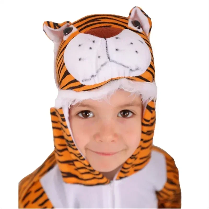 CosplayNew disfraz de moda disfraz de animales tigre disfraz para niños cosplay Halloween carnaval niña niños traje mono regalo de tigre
