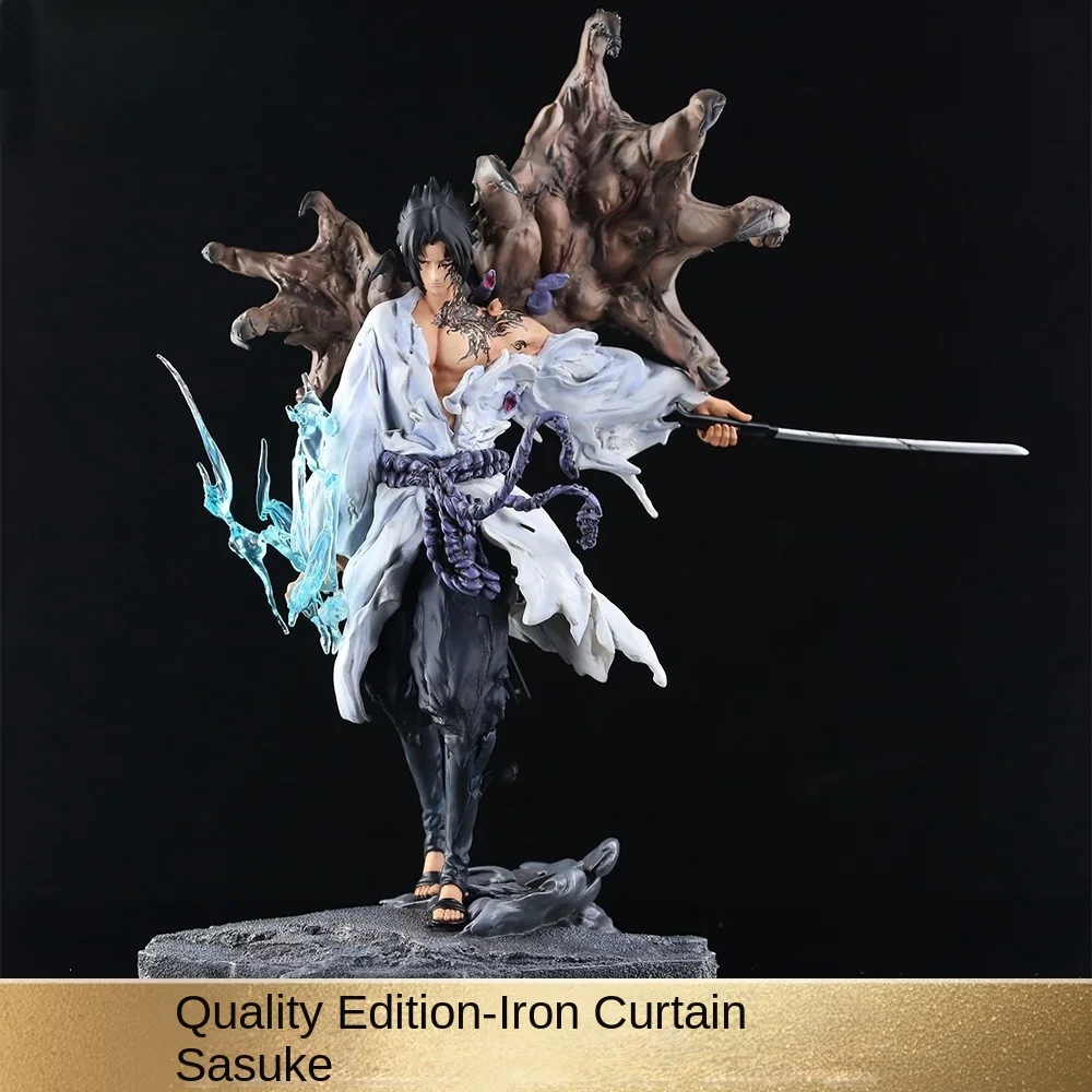 

Bandai Naruto figure spell seal Iron Curtain Sasuke figure model GK statue Anime peripheral ornament Boys gift