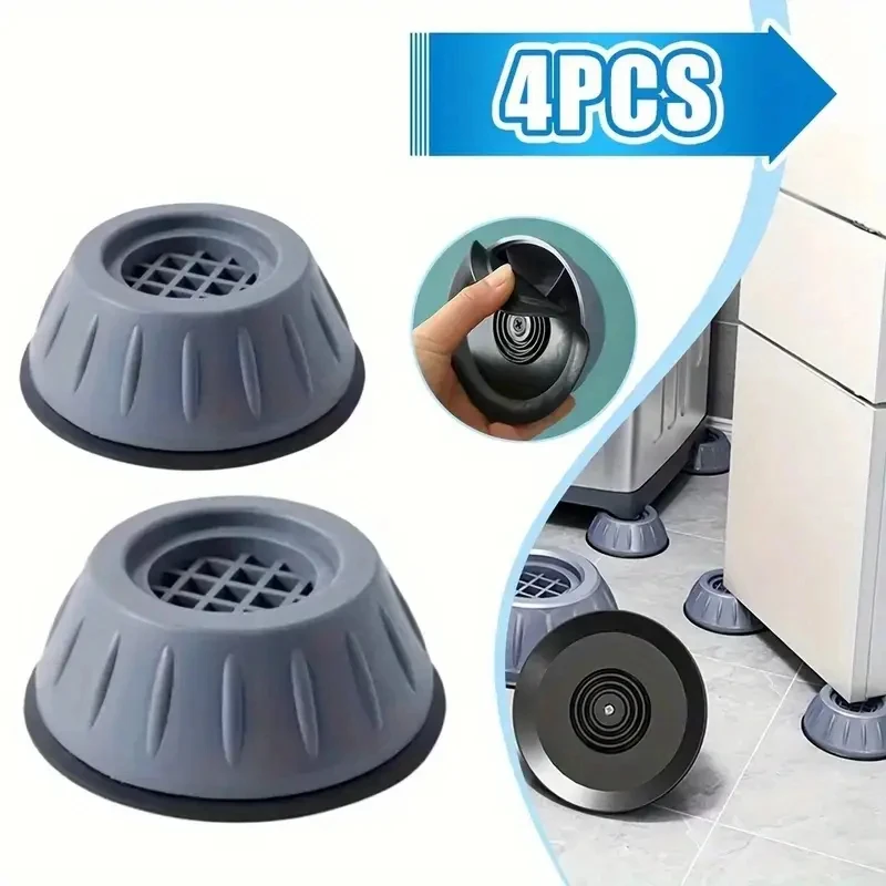 Anti-Vibrations-Fußpolster, Gummimatte, Slipstop, geräuschlos, universell, für Waschmaschine, Kühlschrank, Möbel, feste Erhöhungsdämpfer, Ständer