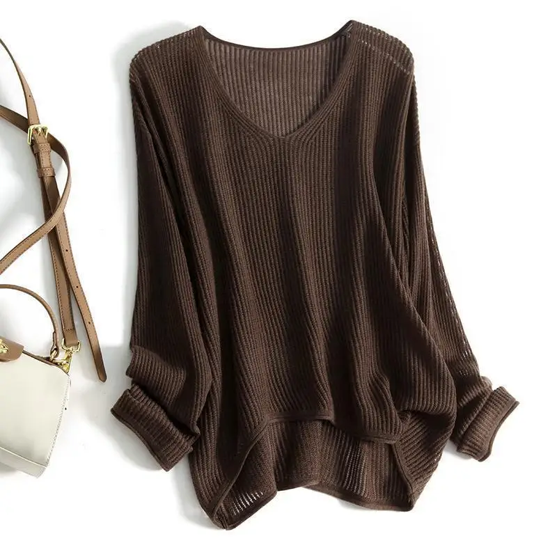 

Свободный крой, длинный рукав, V-образный вырез, трикотажный свитер для молодежи, осенне-зимний, модный, удобный, из мягкого материала