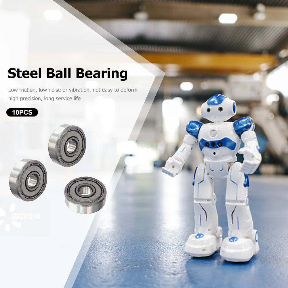 10pcs Miniature Ball Bearing 5x16x5mm 625ZZ Shielded Bearing Deep Groove Mini Ball Bearing Carbon Steel for Skateboard Scooter