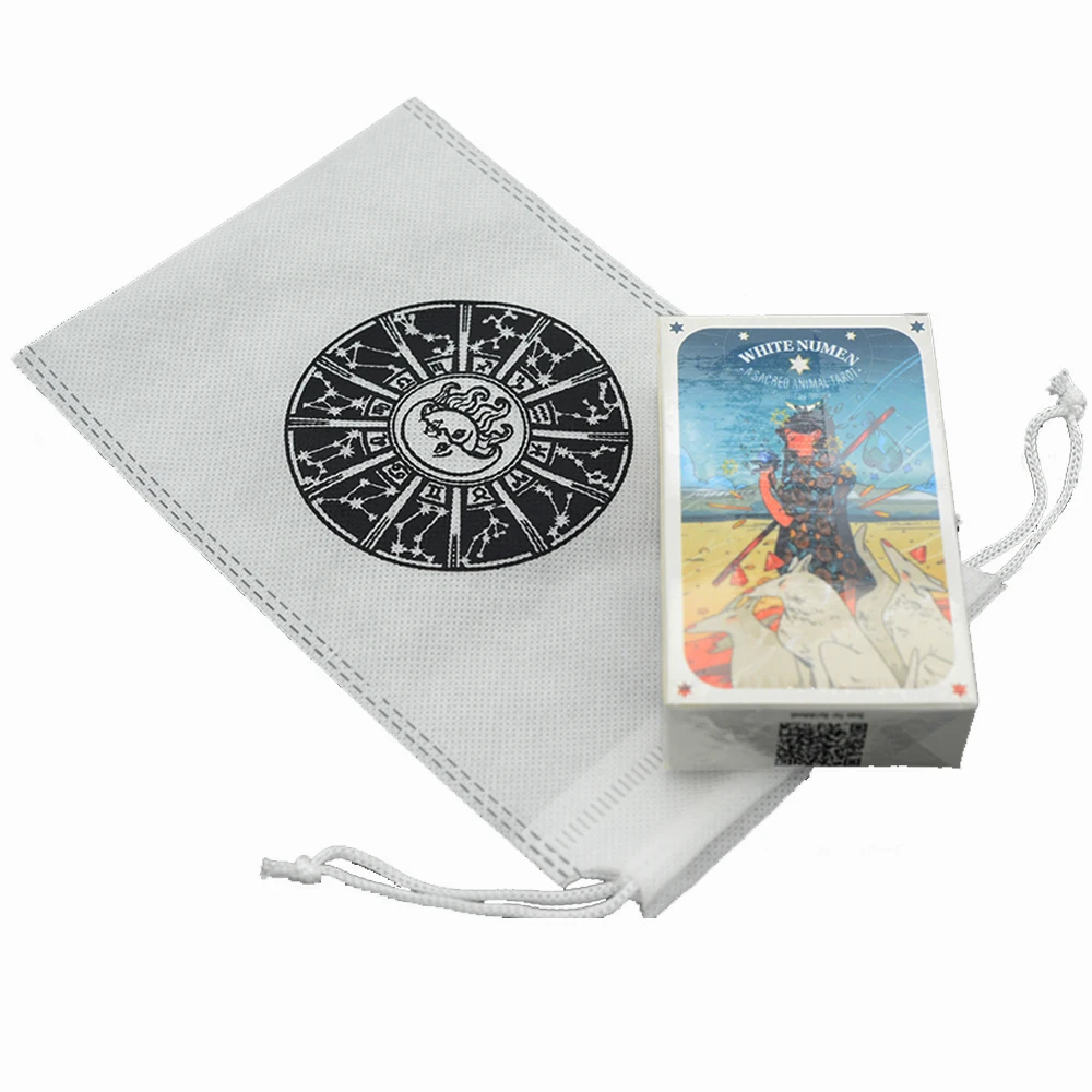 

White Numen Sacred 2021New Tarot Divination Card Table Game Toy Prediction Astrology Color Printing Altar Cloth Werewolf Magic