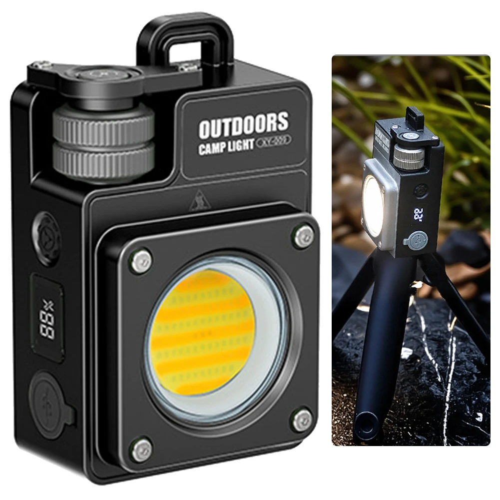

Mini Camping Light LED Camping Lantern Waterproof Hanging Tent Light Rechargeable Stepless Dimmable Flashlight for Outdoor Use