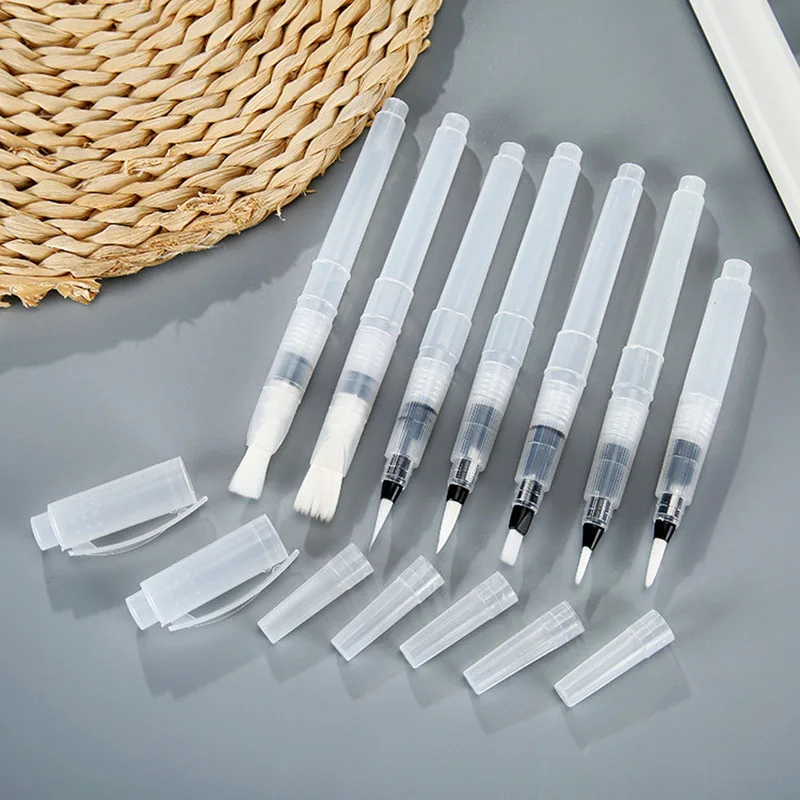 7 pçs canetas pincel de aquarela recarregáveis canetas pincel de aquarela pincéis de pintura de água para pintura em aquarela