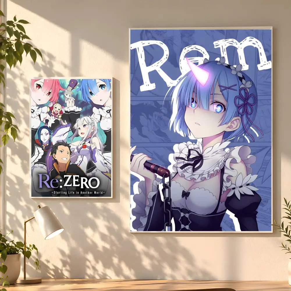 R-Re L-Life In A Different World From Zero Poster Creative Room Art For Dorm Bedroom Study Apartment Home Gift