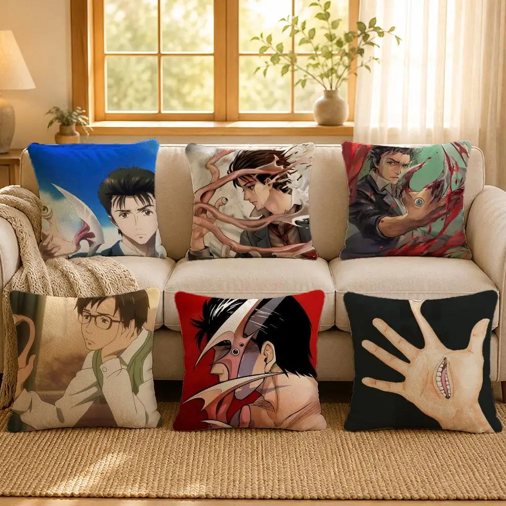 Anime Parasyte Maxim Horror Cushion Cover Personalized Short Plush Cushion Cover Sofa Pillowcase Bedroom Home Decor Gift