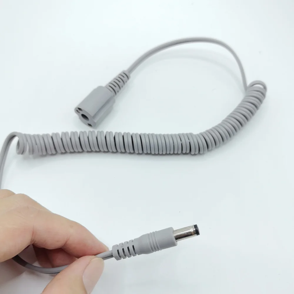 Wtyczka DC Mocna maszyna do manicure Akcesoria Wiertarka do paznokci Rękojeść Przewód zasilający Do elektrycznej wiertarki do paznokci 20 mm Szary uchwyt Lina