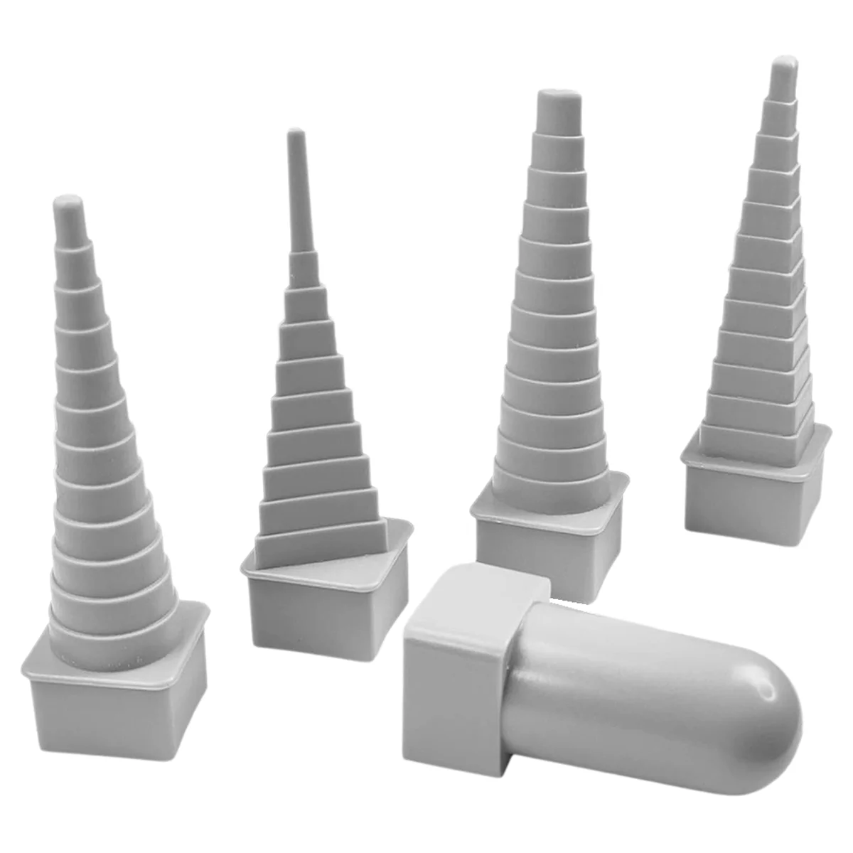 Juego de herramientas para envolver cables de mandril de 4 piezas, incluye mango Triangular, redondo, ovalado, cuadrado y de plástico para bobinado de metal