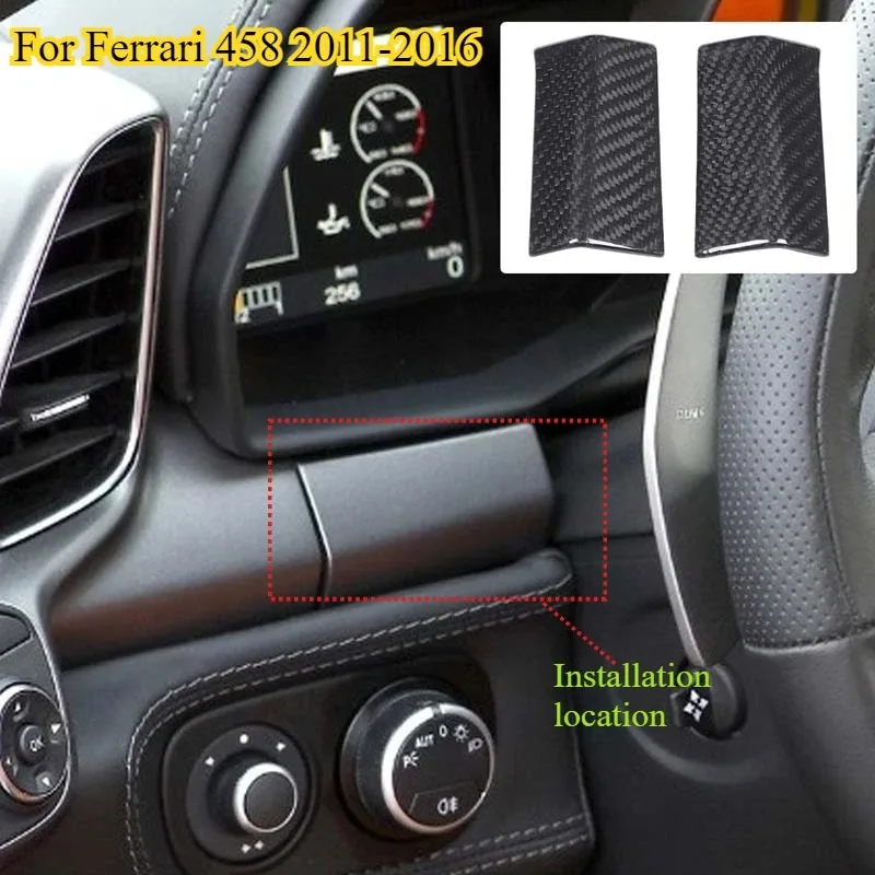 

For Ferrari 458 2011-2016 Real Carbon Fiber Car Steering Wheel Decorative Cover Interior Car Accessories