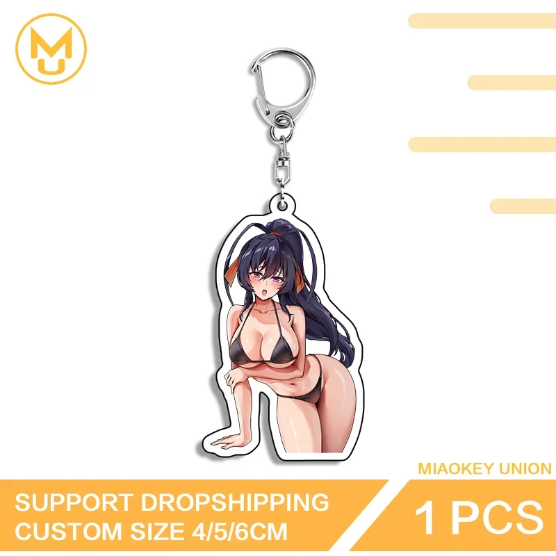 Himejima Akeno Big Boobs NSFW Acrylic Keyring Charming Hot Selling Creative Sexy Props Personality Amusing Chic Accessories
