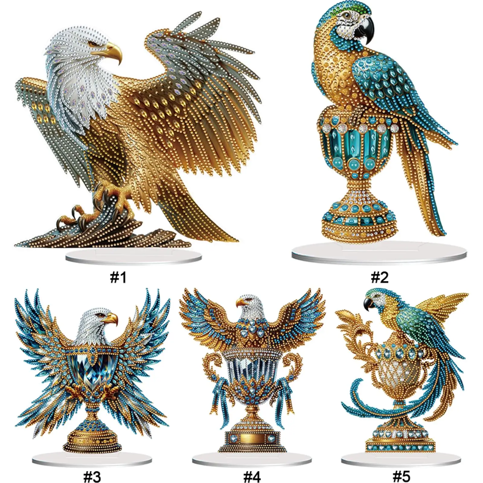 

Акриловый набор для алмазной вышивки в форме орла, настольные украшения, декор для рабочего стола для взрослых и начинающих