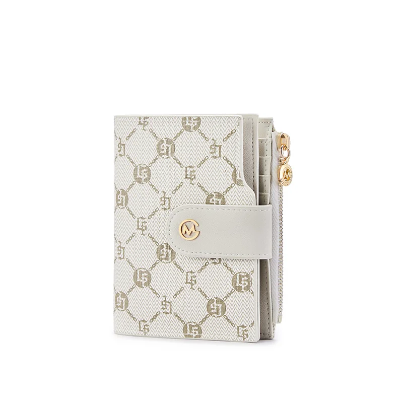 Portafoglio da donna da GOLF Fashion Short Style Change Bag Multi Card Card Card Bag Vintage Old Flower Ins Style da donna