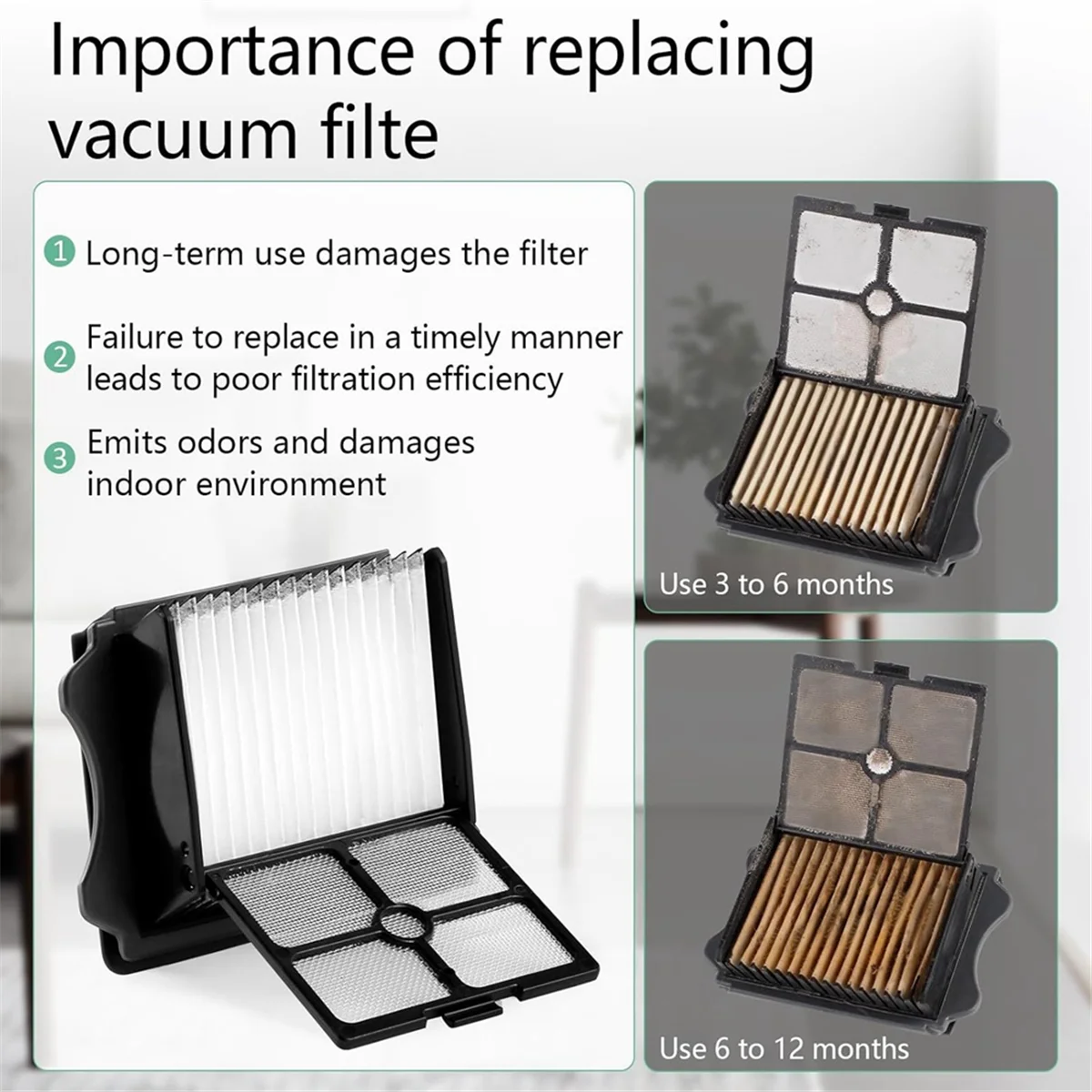 Rolos de escova e filtro HEPA para Tineco IFloor 3 e Floor One S3 Peças de reposição para aspirador de pó seco e molhado sem fio