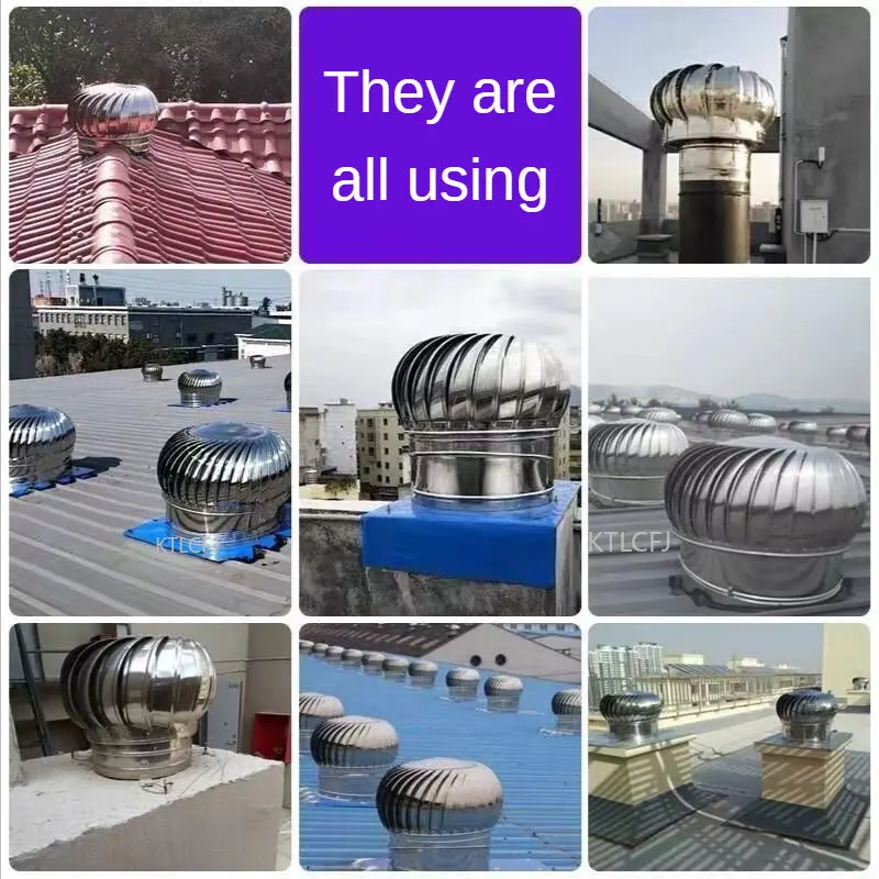 304 Exhaust Fan Ventilator Stainless Steel Hood Roof Ventilation Ball Cooling Ball Plant Flue Farm