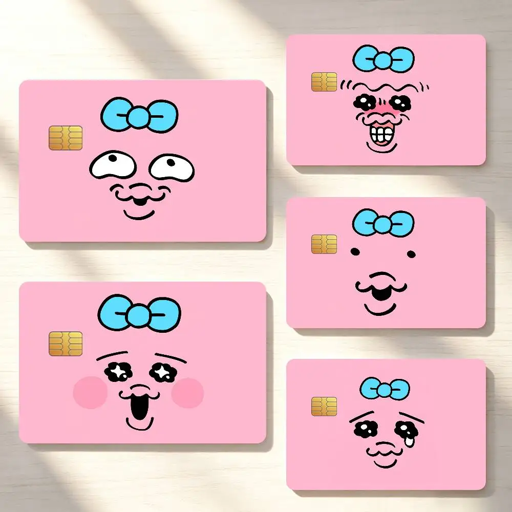 Fashion O-Opanchu-Pink U-Usagi-S Credit Card Skin Stickers For Bank Bus Metro Cards Waterproof Anti-Scratch Gift 4PCS