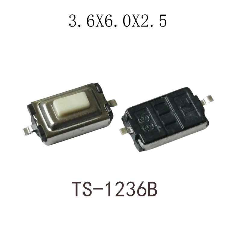 50PCS 4x6/3x6mm H 2.5mm 2Pin Tactile Push Button Switch Phone Button SMD Micro Momentary Switch PCB Mounting