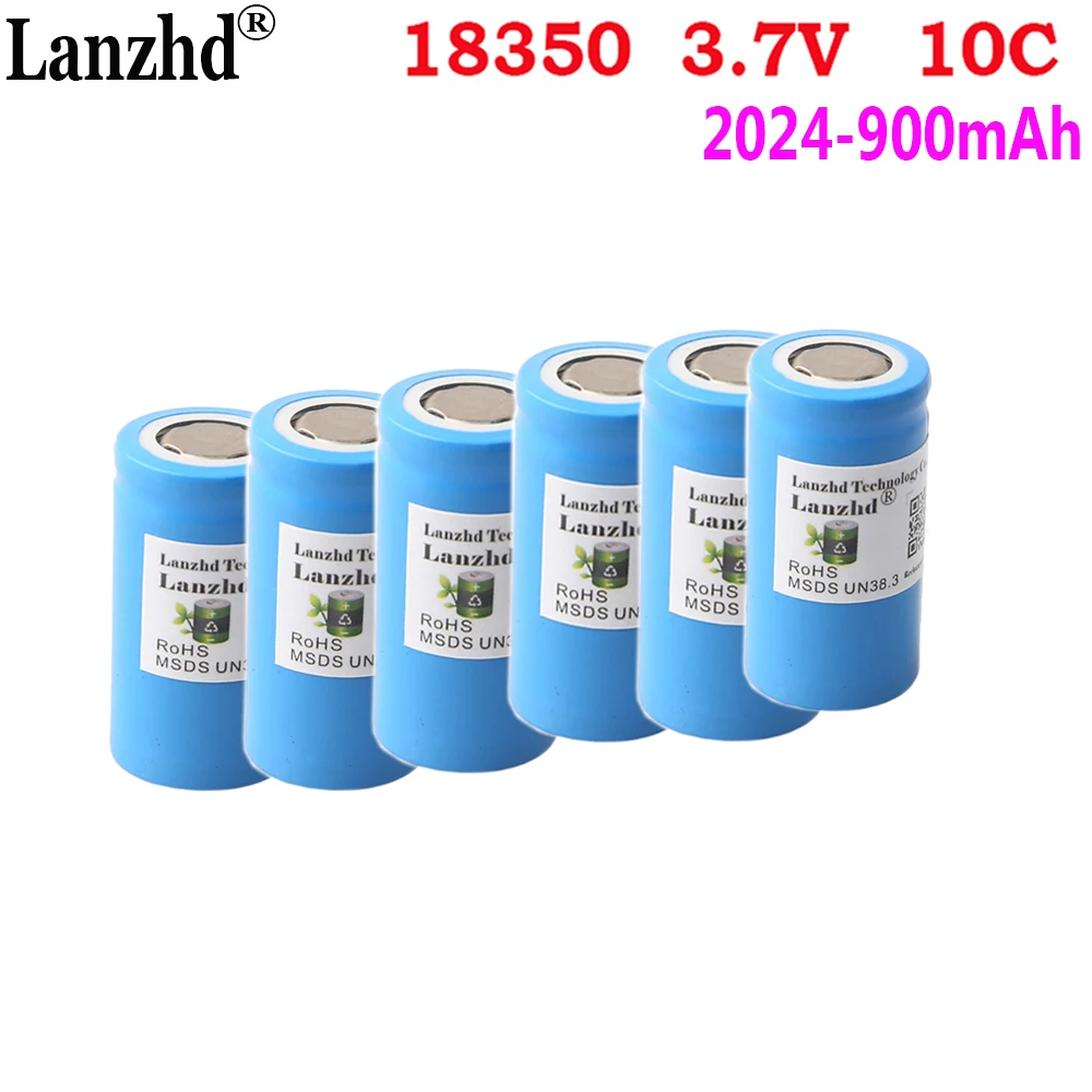 5 sztuk 18350 10C akumulator litowo-jonowy 3.7V 900mAh 9A do narzędzi latarki zabawki aparaty cyfrowe