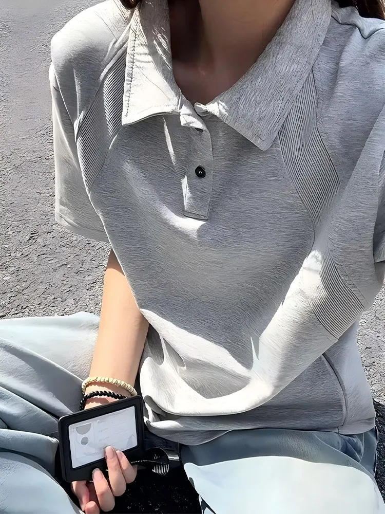 American Style Heavyweight Deconstructed  Shirt Short Sleeve Men's Handsome Summer 2026 High-End Feel Shoulder Flip Colla...