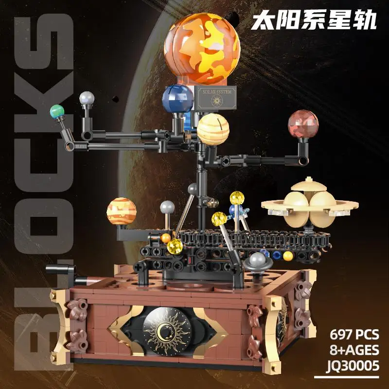 Model of the Eight Planets in the Solar System, Puzzle Assembly with Building Blocks, Globe Toy, Brick Gift