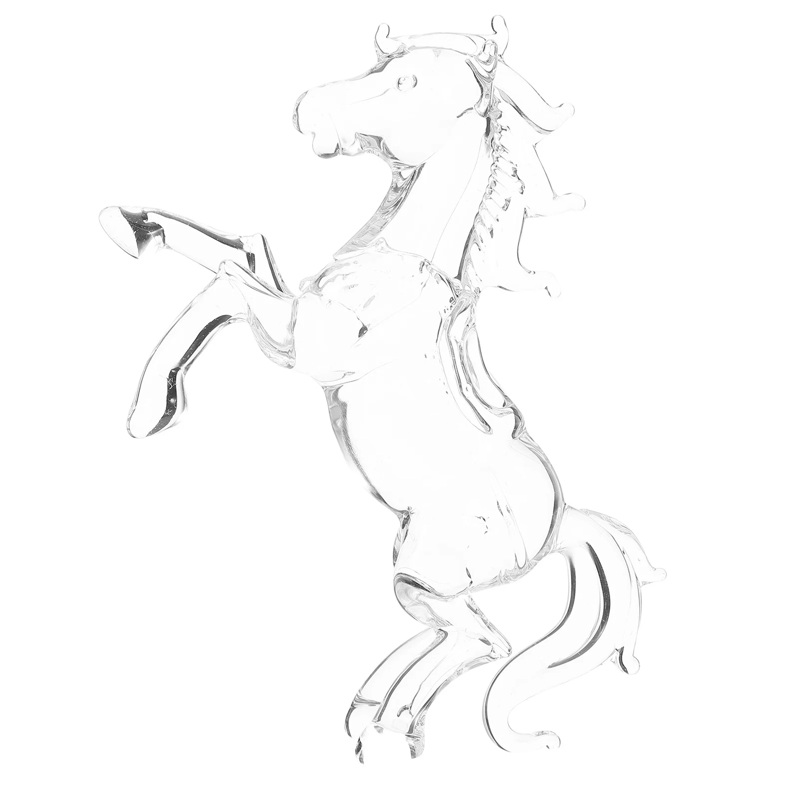 

Crystal Horse Sculpture Standing Clear Realistic Feng Shui 2026 Chinese Zodiac Table Decoration for Home Office