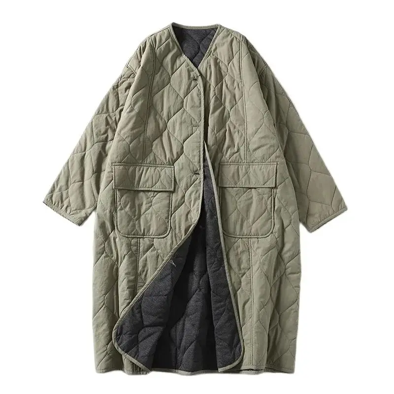 Damska zimowa parka Temperament Wszechstronna modna kurtka puchowa damska płaszcz modny luźny dopasowany ciepły damski płaszcz XQ244