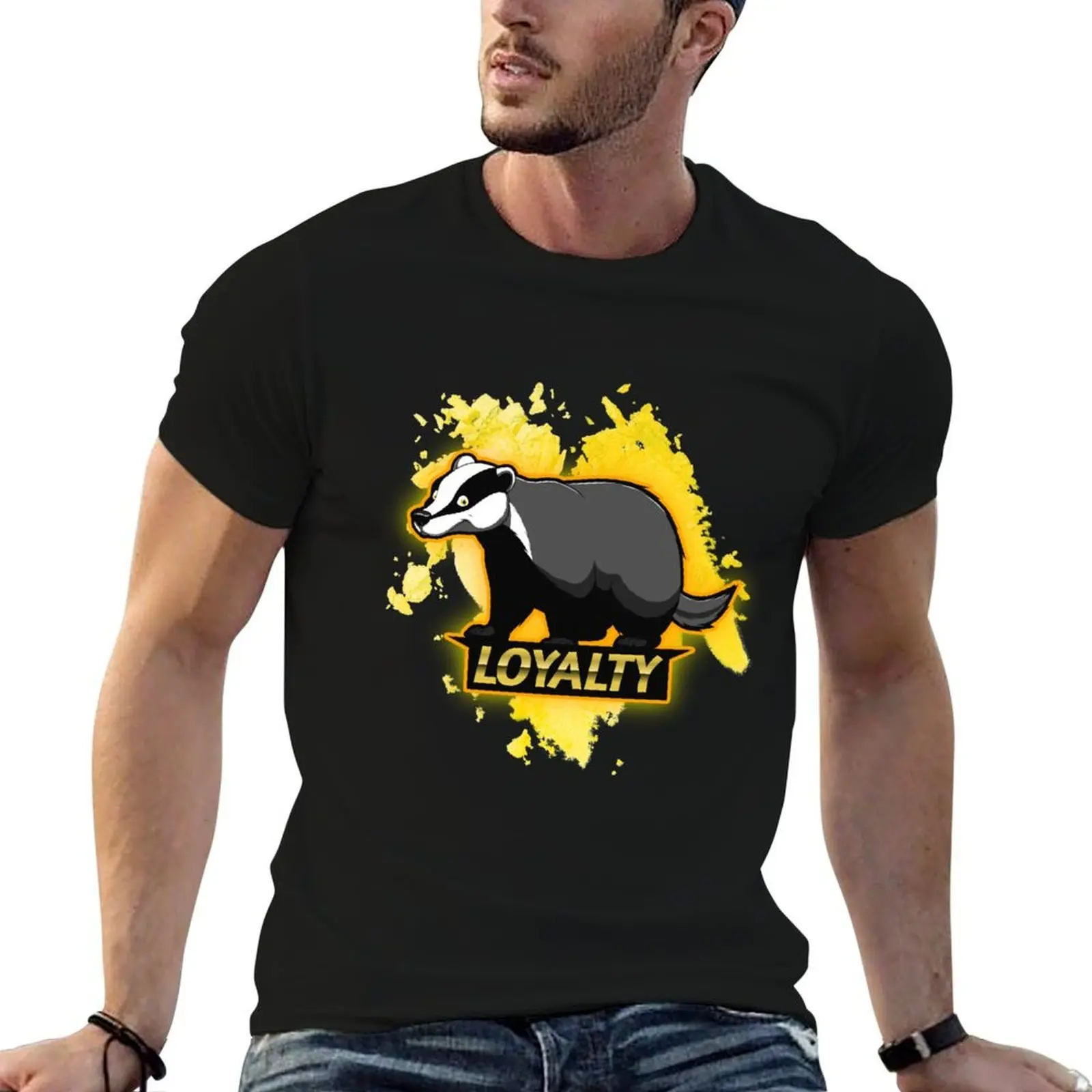 

Loyalty badger T-Shirt man t shirt luxury g man t shirts for men funny t shirts cotton T-Shirt