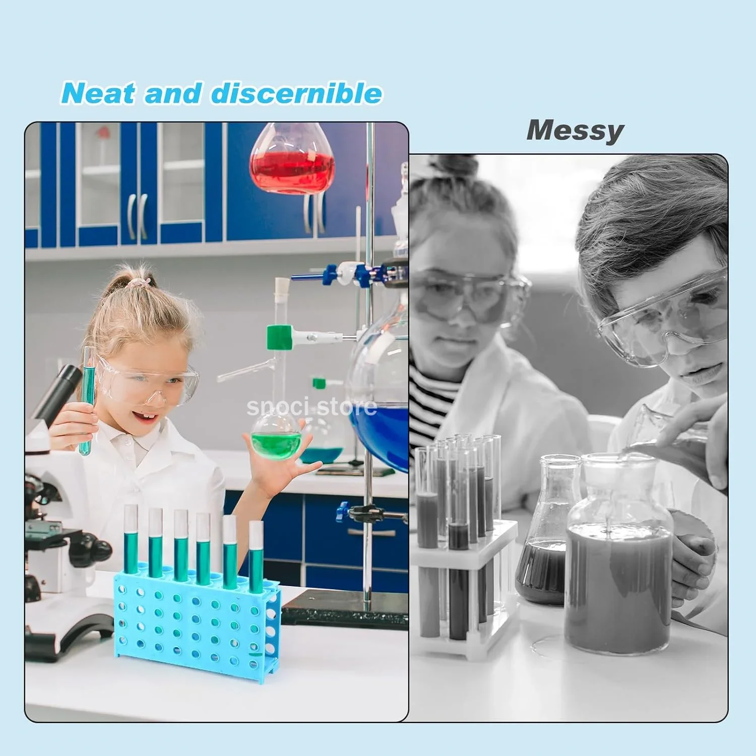 Picture 7: Test tube rack Multi-functional centrifugal tube rack Plastic Four-sided rack multi-purpose plastic test tubes racks 1Piece
