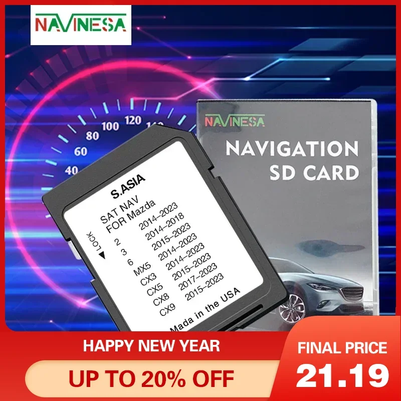 

South Asia Maps for Mazda 2/3/6/MX5/CX3/CX5/CX8/CX9 Vehicle Connect 1 Navigation 2023 Version Software Update Sat Navi 8GB