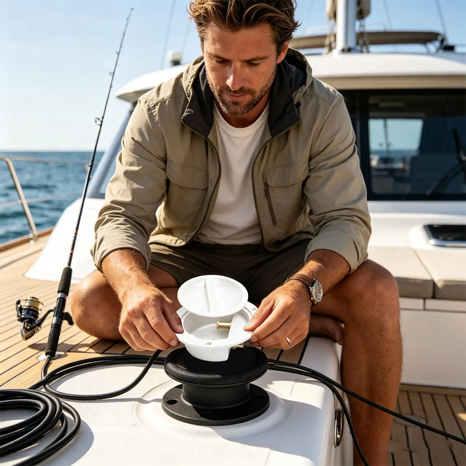 

Boat Fishing Junction Box Current Terminal Case Fishing Reel Power Box For Circuit Prevention Boat Marine Lake Pond Saltwater