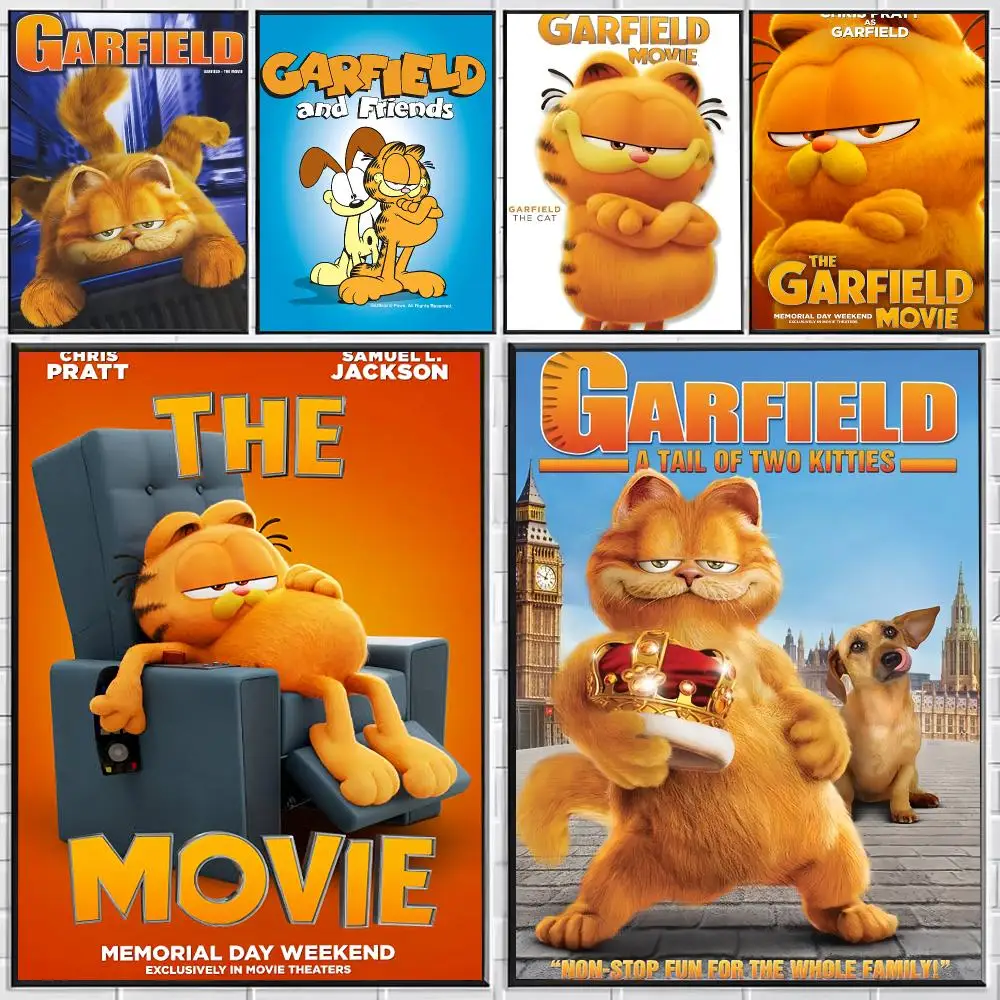 Cartoon Garfield Poster Stylish Wall Art for Bedroom Living Room Bar Café Home Decor Gift
