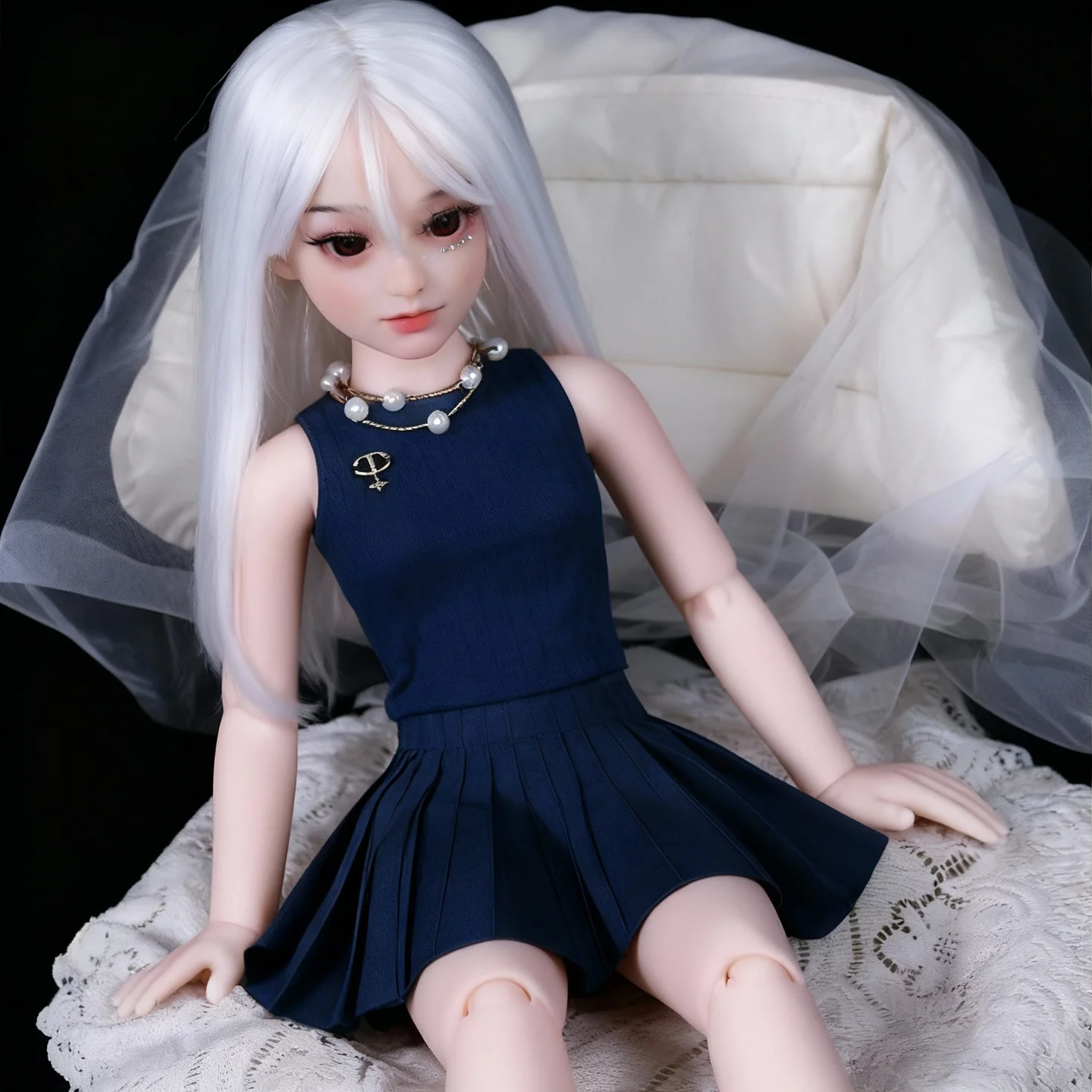 Muñeca de anime navideña, figura de acción de silicona suave de 100CM, esqueleto de metal móvil, regalo coleccionable japonés BJD