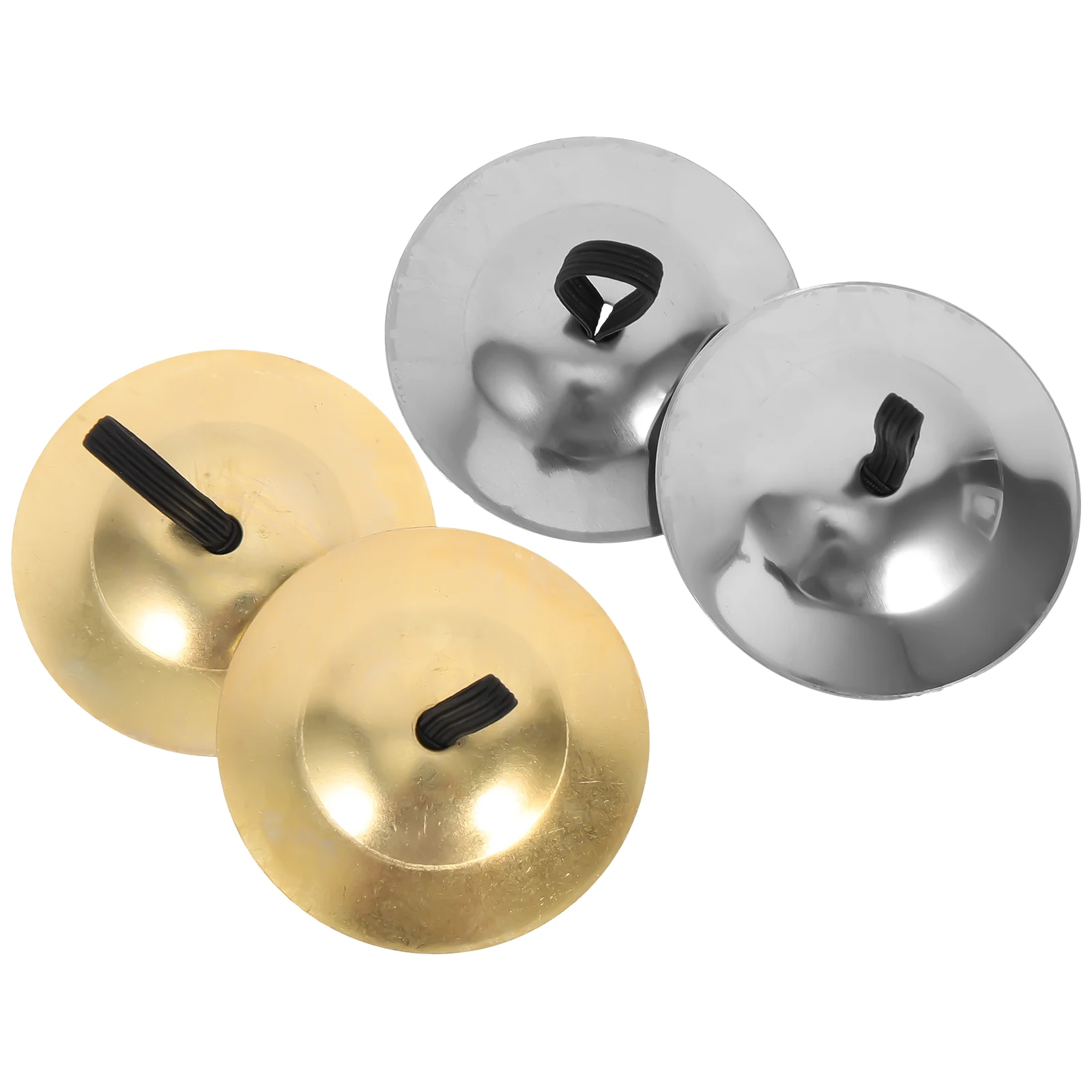 

2 Pairs Finger Cymbals Belly Dancing Instrument Props Car for Kids Nylon Small Instruments