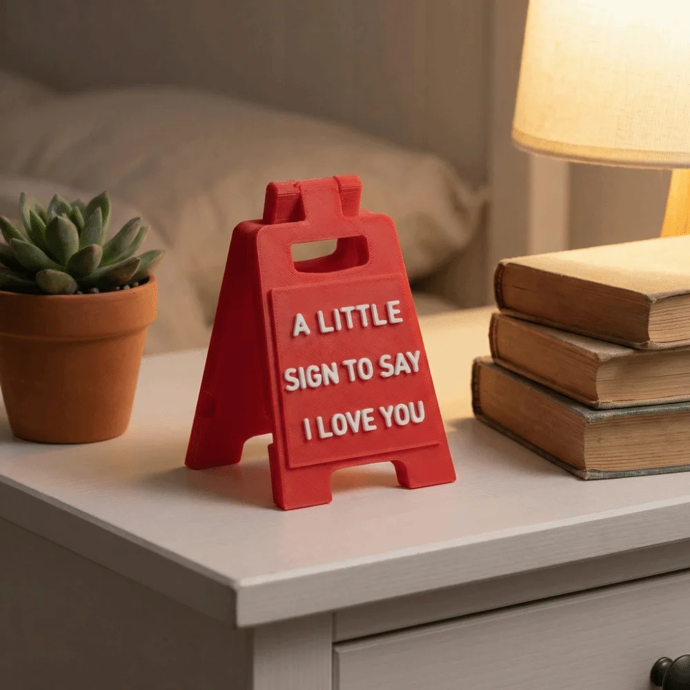 Fashion 3D Print Letter Signage Decorations Creative Funny Desktop Accessory Lovers Mini Letter Signage Ornament Office