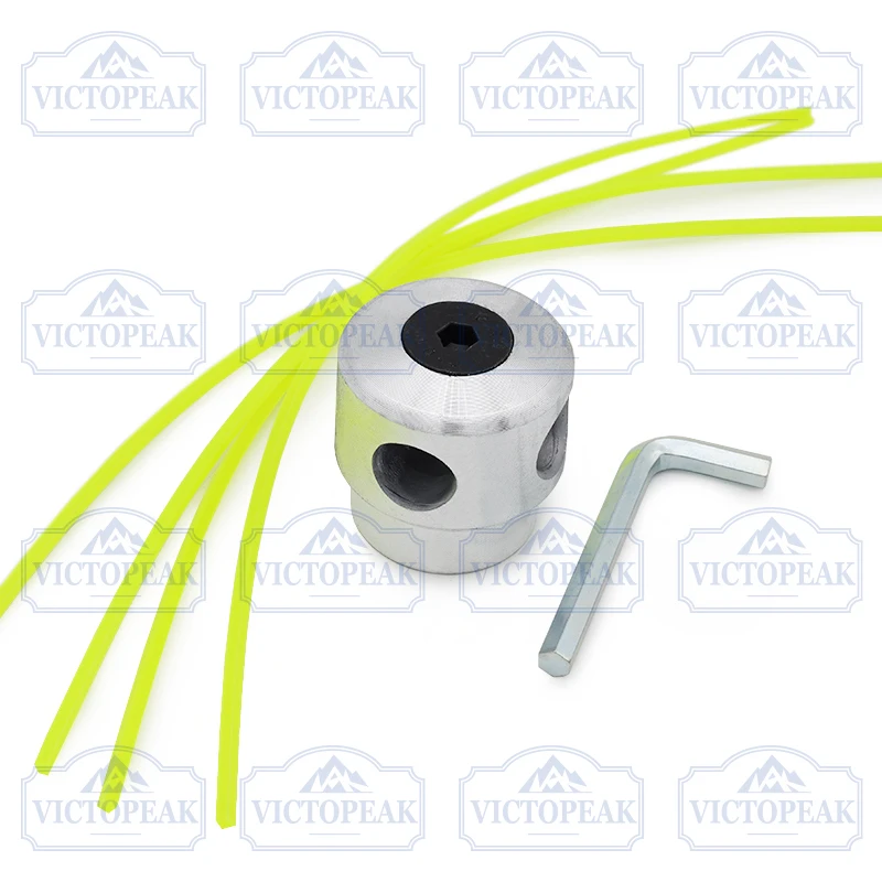 Aluminium-Trimmerkopf M10x1,25mm, Freischneider, Rasentrimmer, Unkrautvernichter, Rasenmäher, Gartenwerkzeug-Teile mit 4 Faden-Zubehörteilen – Detail 6